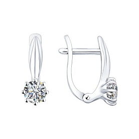 Серьги SOKOLOV - Серебро 925, Фианит (арт. 94025656)