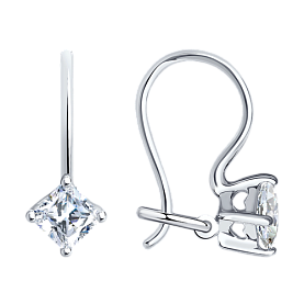 Серьги SOKOLOV - Серебро 925, Фианит (арт. 94020581)