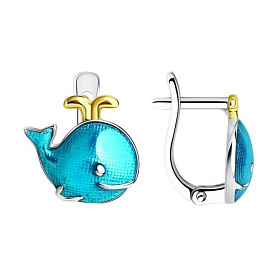 Серьги SOKOLOV - Серебро 925, Эмаль (арт. 94024881)