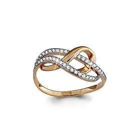 Кольцо Аквамарин - Золото 375, Фианит (арт. 63447А.8)