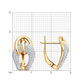 Серьги SOKOLOV - Золото 585, Фианит (арт. 0200996)
