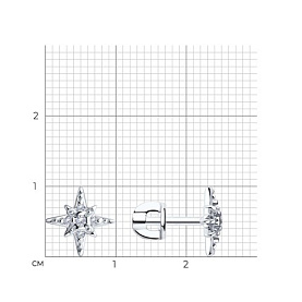 Серьги SOKOLOV - Серебро 925, Фианит (арт. 94025892)