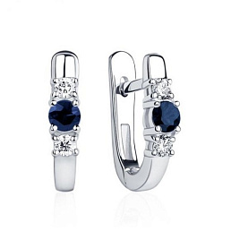 Серьги Platinum Lab. - Платина 950 (арт. ПС-042СБр-01)