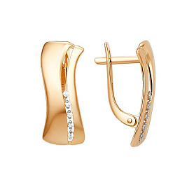 Серьги ЮФ Династия - Золото 375, Фианит (арт. 014782-5102)