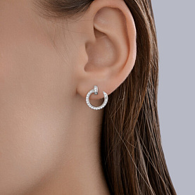 Серьги SOKOLOV - Серебро 925, Фианит (арт. 94027213)