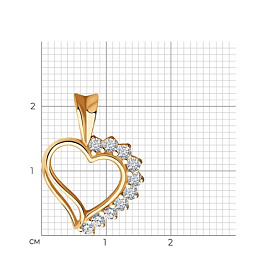 Подвеска SOKOLOV - Серебро 925, Фианит (арт. 93030001)