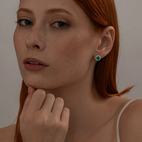 Серьги SOKOLOV - Серебро 925, Агат, Фианит (арт. 92022458)