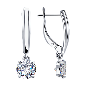 Серьги SOKOLOV - Серебро 925, Фианит (арт. 94023292)