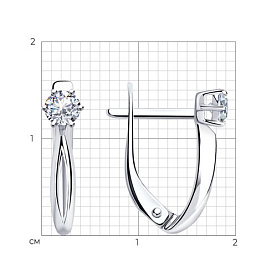 Серьги Diamant - Серебро 925, Фианит (арт. 94-120-01376-1)