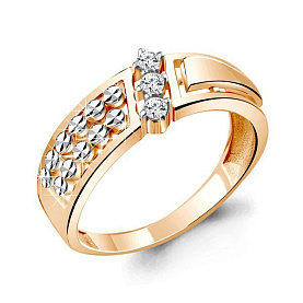 Кольцо Аквамарин - Серебро 925, Фианит (арт. 68849А.6)