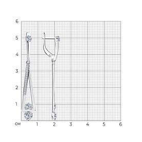 Серьги Diamant - Серебро 925, Фианит (арт. 94-121-00414-1)