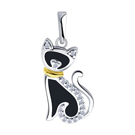 Подвеска Diamant - Серебро 925, Фианит, Эмаль (арт. 94-130-02260-1)