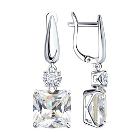 Серьги SOKOLOV - Серебро 925, Фианит (арт. 94022278)