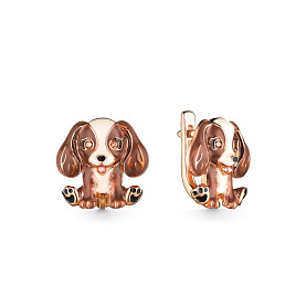 Серьги Мириада - Серебро 925, Фианит, Эмаль (арт. 901022202)
