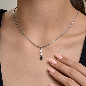 Подвеска SOKOLOV - Золото 585, Топаз лондон (арт. 733058-3)