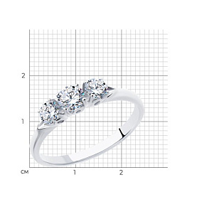 Кольцо Diamant - Серебро 925, Фианит (арт. 94-110-01216-1)