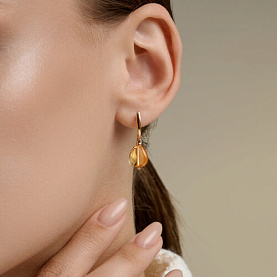 Серьги SOKOLOV - Золото 585, Цитрин (арт. 729258)