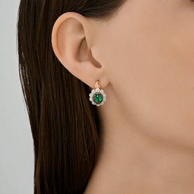 Серьги SOKOLOV - Серебро 925, Фианит (арт. 93022462)