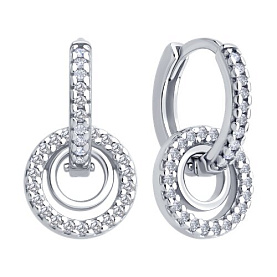Серьги SOKOLOV - Серебро 925, Фианит (арт. 94026909)