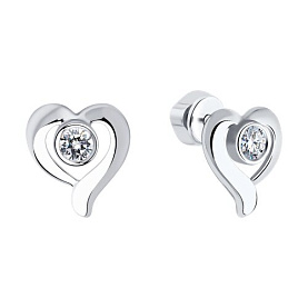 Серьги SOKOLOV - Серебро 925, Фианит (арт. 94026019)