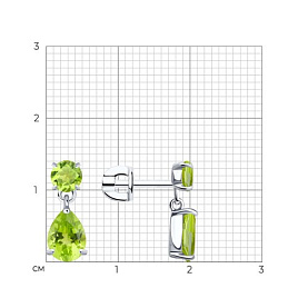 Серьги SOKOLOV - Серебро 925, Хризолит (арт. 92022558)