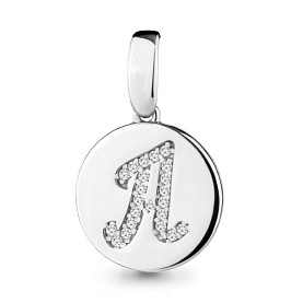 Подвеска Аквамарин - Серебро 925, Фианит (арт. 24006А.5)