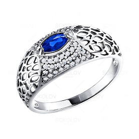Кольцо SOKOLOV - Серебро 925, Фианит (арт. 94011098)