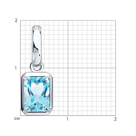 Подвеска Diamant - Серебро 925, Топаз (арт. 94-330-02395-1)