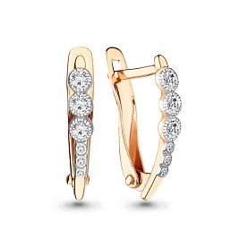 Серьги Аквамарин - Золото 375, Фианит (арт. 46154А.8)