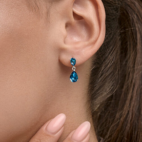 Серьги Diamant - Серебро 925, Кристалл (арт. 94-122-00211-1)