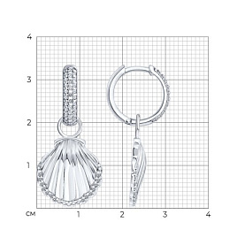 Серьги SOKOLOV - Серебро 925, Фианит (арт. 94027229)