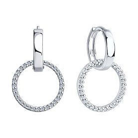 Серьги SOKOLOV - Серебро 925, Фианит (арт. 94025851)