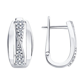 Серьги SOKOLOV - Серебро 925, Фианит (арт. 94027554)