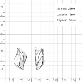 Серьги Аквамарин - Серебро 925 (арт. 33827.5)