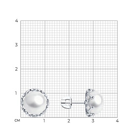 Серьги SOKOLOV - Серебро 925, Жемчуг культивированный (арт. 92022664)