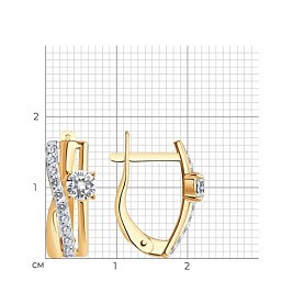 Серьги SOKOLOV - Золото 375, Фианит (арт. 026816-4)