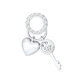 Подвеска SOKOLOV - Серебро 925, Фианит (арт. 94031180)