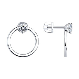 Серьги SOKOLOV - Серебро 925, Фианит (арт. 94025852)