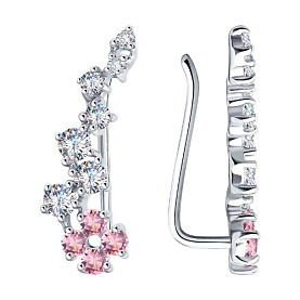 Серьги SOKOLOV - Серебро 925, Фианит (арт. 94025016)