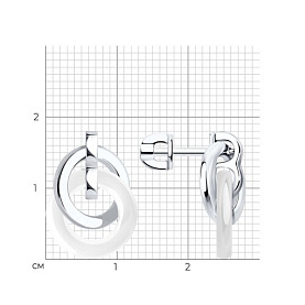 Серьги SOKOLOV - Серебро 925, Керамика (арт. 94025679)