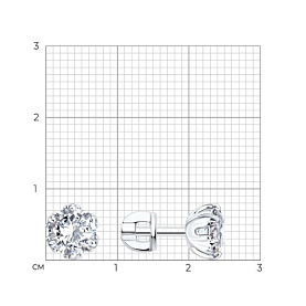 Серьги SOKOLOV - Серебро 925, Фианит (арт. 94027538)