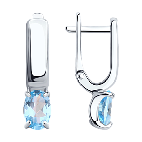Серьги Diamant - Серебро 925, Топаз (арт. 94-320-00626-1)