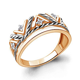 Кольцо Аквамарин - Серебро 925, Фианит (арт. 68845А.6)