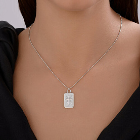 Колье SOKOLOV - Серебро 925, Фианит, Эмаль (арт. 94071097)