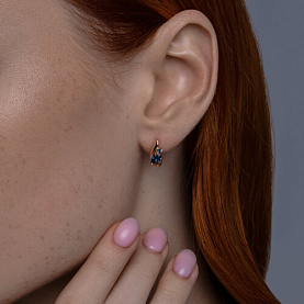 Серьги SOKOLOV - Золото 375, Топаз лондон (арт. 37725411)