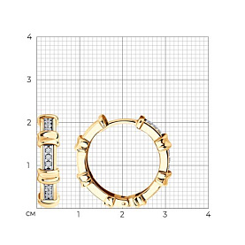 Серьги Diamant - Серебро 925, Фианит (арт. 93-120-01547-2)