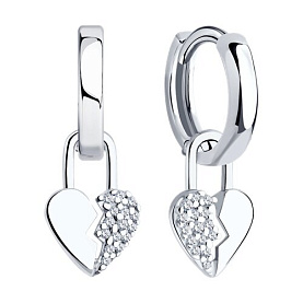 Серьги SOKOLOV - Серебро 925, Фианит (арт. 94026430)
