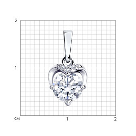 Подвеска Diamant - Серебро 925, Фианит (арт. 94-130-00730-2)