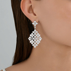 Серьги SOKOLOV - Серебро 925, Фианит (арт. 94027034)