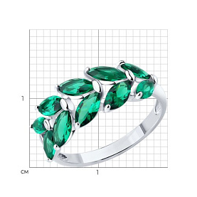 Кольцо Diamant - Серебро 925, Синтетический ситалл (арт. 94-310-02172-2)